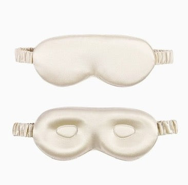Edle 3D Seiden-Schlafmaske in Champagner