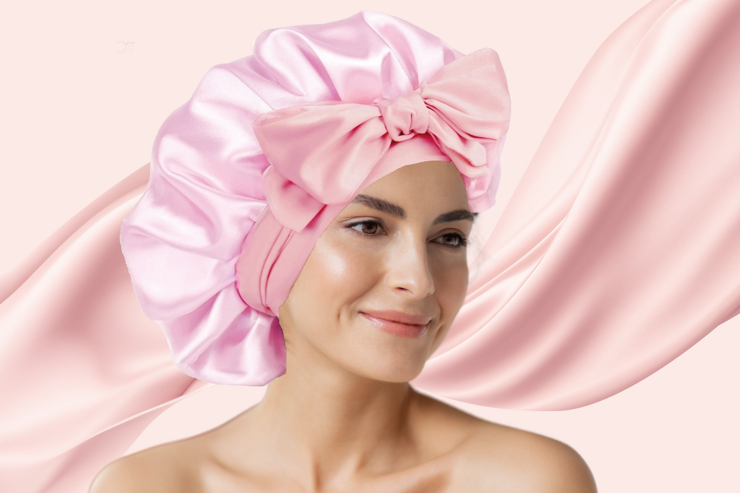 Bonnet Schlafhaube in Champagner