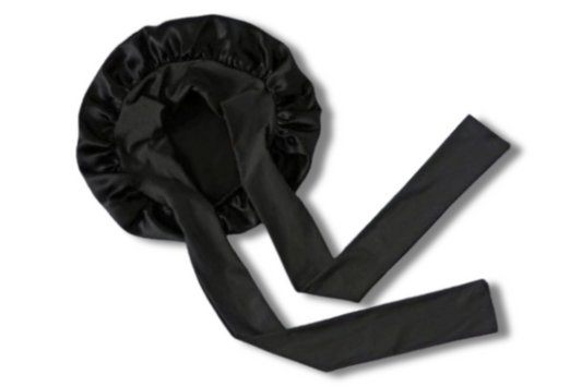 Bonnet Schlafhaube in Schwarz