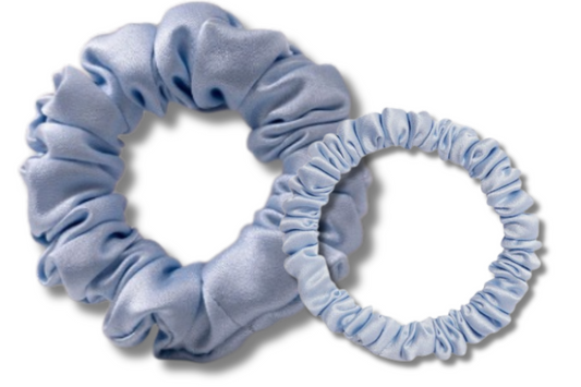 Scrunchie Haargummi set in Hellblau