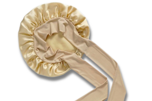 Bonnet Schlafhaube in Champagner